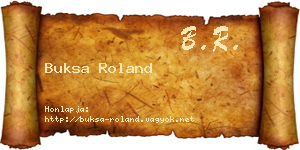 Buksa Roland névjegykártya